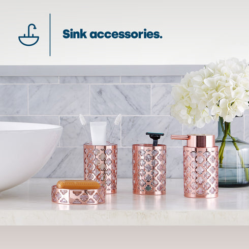 Bathroom Set - Rose Gold